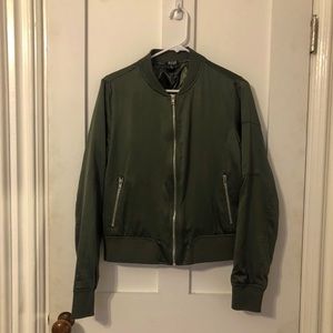 a.n.a. Satin Bomber Jacket